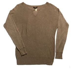 ISPIRI WOMENS TAN & GOLD LONG SLEEVE SWEATER/ Size Medium